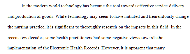 What is the Impact of Technology in Nursing Practice