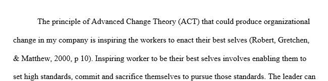 Advanced Change Theory 