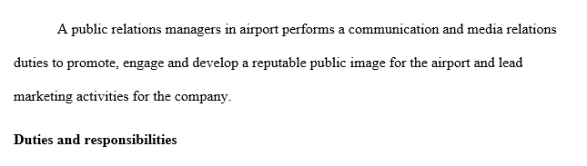Airport public relations manager