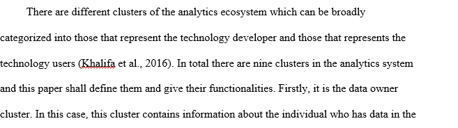 Analytics Ecosystem