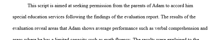 Analyzing Cognitive and Educational Evaluation Report