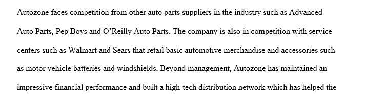 Autozone from a strategic perspective