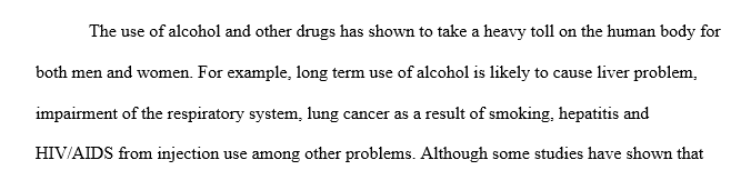 Chronic and acute physiological effects of alcohol use