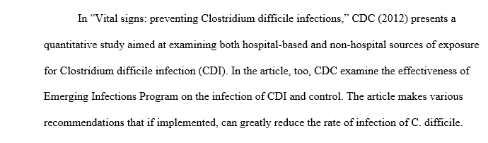 Clostridium difficile infection 