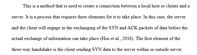 Common elements of the TCP three-way handshake