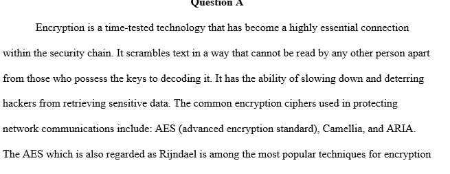 Common encryption ciphers