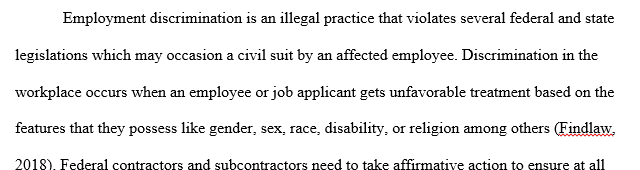 Discrimination in Employment