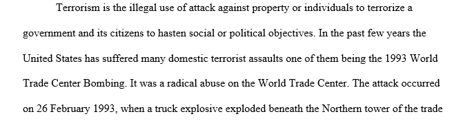 Domestic Terrorist Attacks