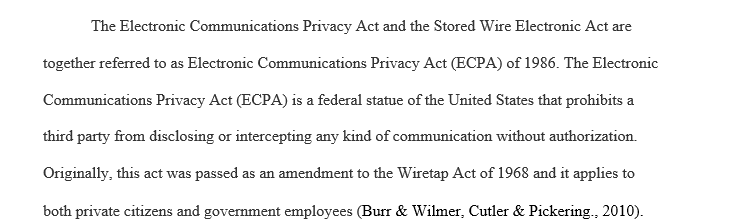 Electronic communications privacy 