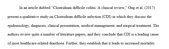 Ethical Considerations on Clostridium Difficile Infection