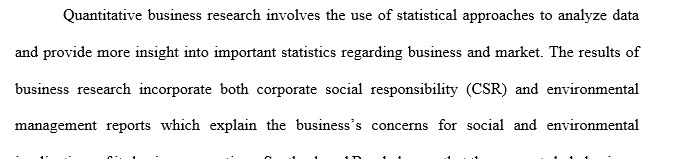 Ethics and Quantitative Business Research