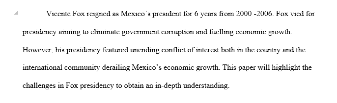 Fox presidency in Mexico