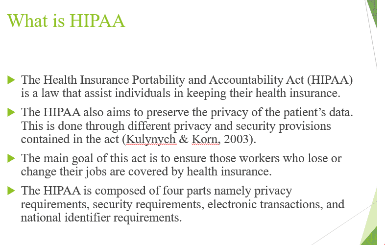  Health Insurance Portability and Accountability Act