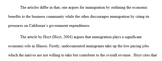 Immigration into the US