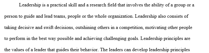 Important Principles to build an Organization