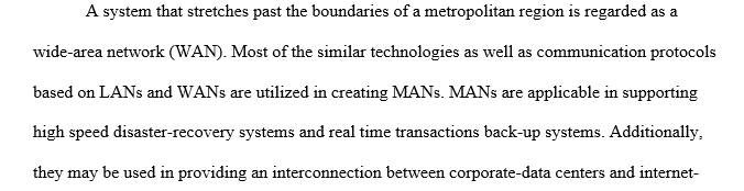 Interconnection between the LAN and MAN