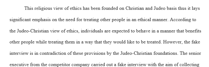 Judeo-Christian religious view of ethics