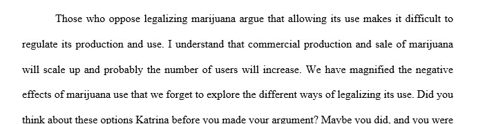Legalization of recreational marijuana.