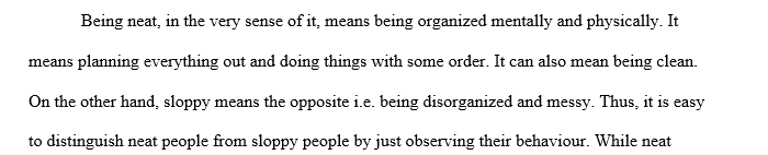 Neat people vs. sloppy people