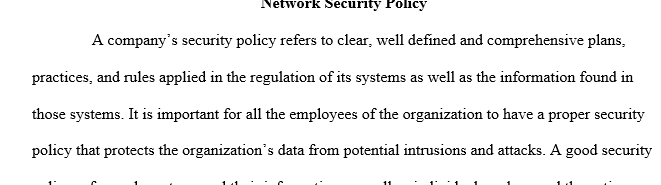 Network Policy