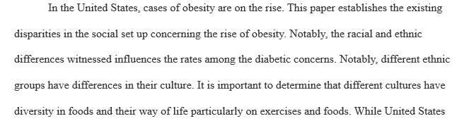 Obesity epidemic in the United States