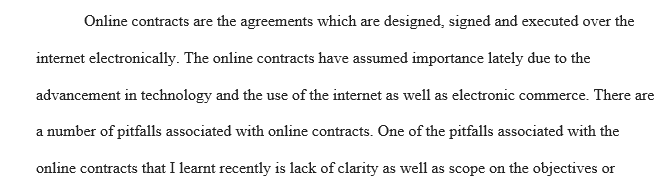 Online contracts