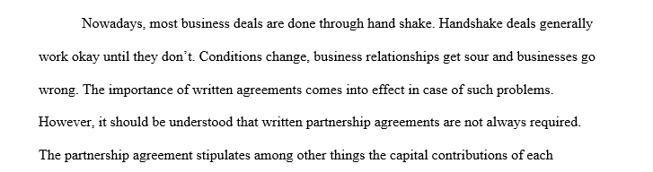 Partnership agreement