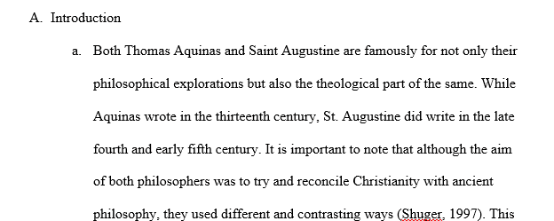 Philosopher Augustine and Aquinas