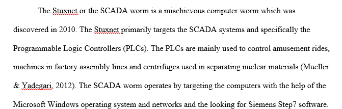SCADA Worm