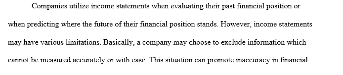 Shortcomings of Income Statements
