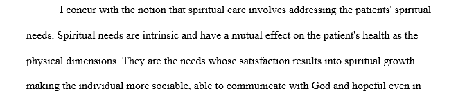 Spiritual care