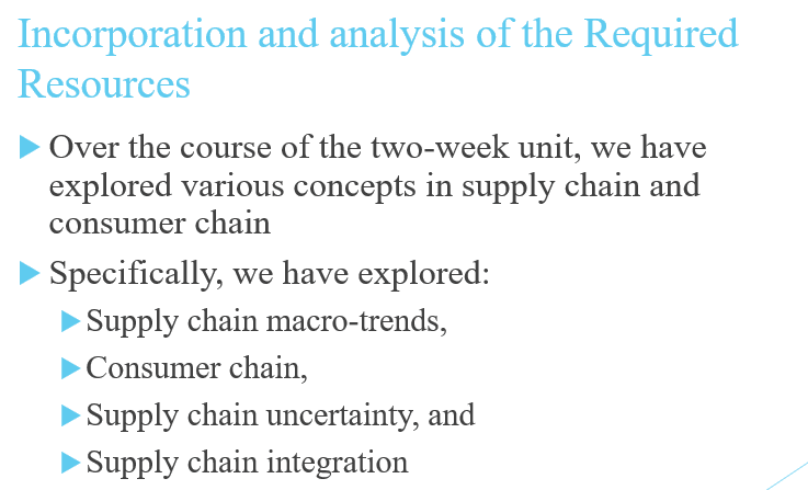 Supply Chain Management Strategy