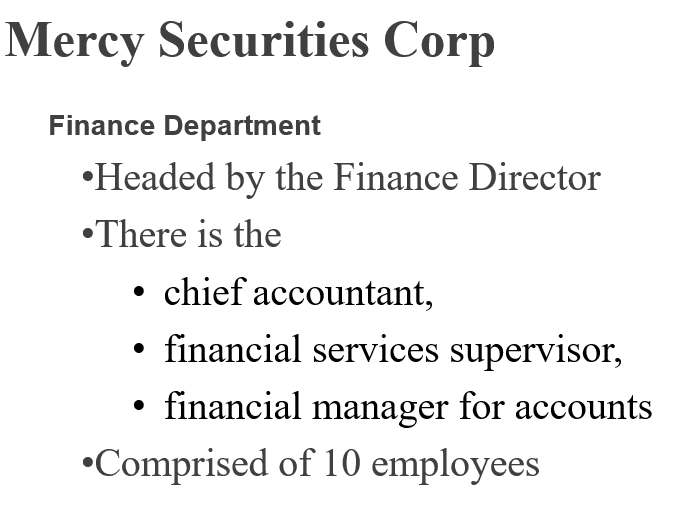 Trainees at a major brokerage firm