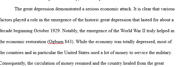War remedy the Great Depression