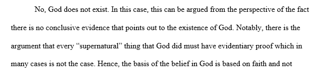 Argument For existence of God