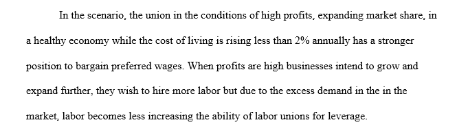 Bargaining Power for Preferred Wage Outcome