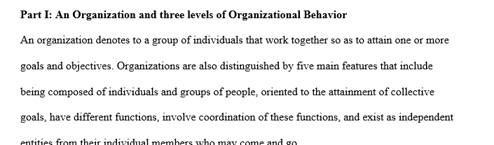 Business Organizational Behavior 
