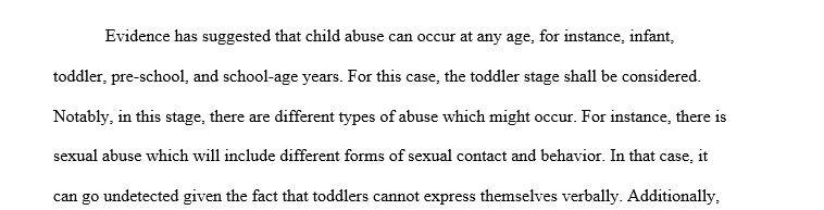 Child abuse and maltreatment