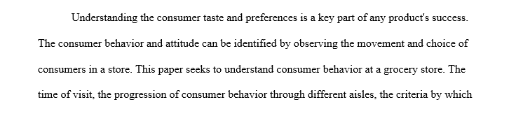 Consumer behavior process