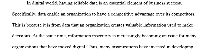 Corporate Strategy for Information Security