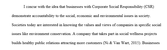 Corporate social responsibility