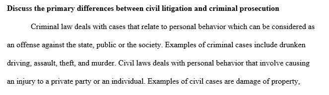 Criminal law and civil law difference