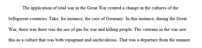 Cultures of belligerent countries in the Great War