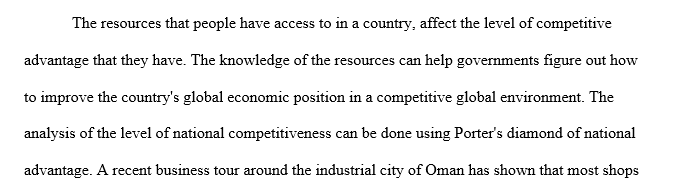 Determinants of national competitive advantage