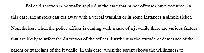 Discretionary practices used by police 