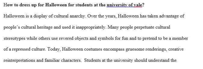 Dress up for Halloween for students