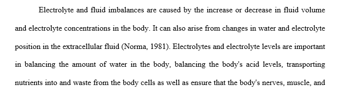 Electrolyte imbalance