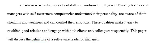 Elements of emotional intelligence