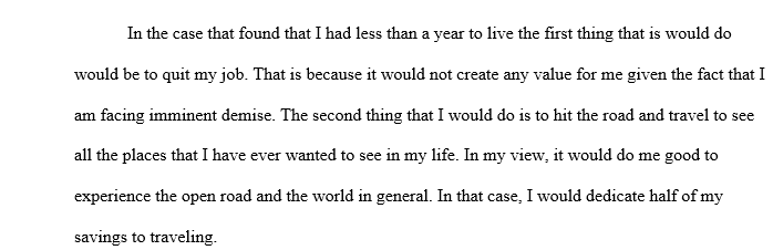 Essay about living