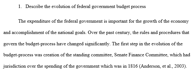 Federal government budget process